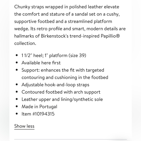 Women’s Papillio by Birkenstock Theda Black Platform Wedge Sandals - Picture 14 of 14